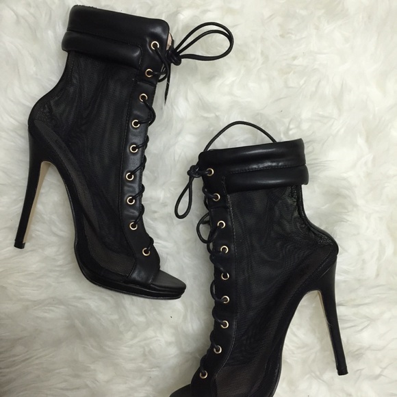Mesh High Heel Booties - Picture 3 of 5